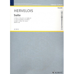 Suite G major : for descant -Louis de Caix de Hervelois