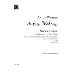 6 Lieder op.14 : für hohe Singstimme, -Anton von Webern
