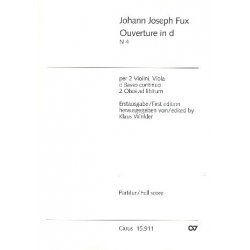 Ouverture in d N4 : für Streichorchester, -Johann Joseph Fux