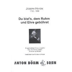 Du bist's dem Ruhm und Ehre gebührt : -Franz Joseph Haydn / Arr.Ferdinand Habel