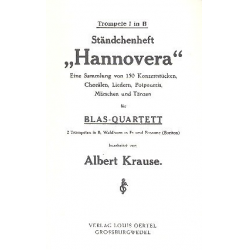 Hannovera - Ständchenheft - 1. Trompete