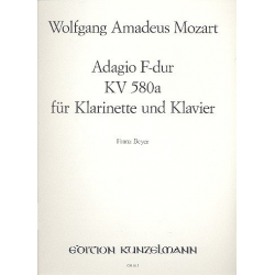 Adagio F-Dur KV 580a  für Klarinette & Klavier -Wolfgang Amadeus Mozart / Arr.Franz Beyer