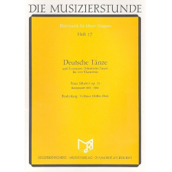 Deutsche Tänze und Ecossaisen (Schottische Tänze) für 4 Klarinetten -Franz Schubert / Arr.Volkmar Müller-Deck