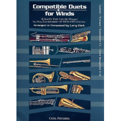 Compatible Duets For Winds - Clarinet in Bb, Trumpet in Bb, Euphonium TC in Bb,Tenor saxophone in Bb -Diverse / Arr.Larry Clark