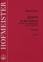 Quintett in 3 Sätzen - Partitur -Johannes Reiche