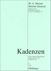 Kadenzen zu W. A. Mozarts Flötenkonzerten KV 313, -Helmut Deutsch