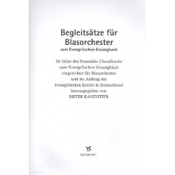 Begleitsätze für Blasorchester z. evang. Gesangbuch - Partitur -Dieter Kanzleiter