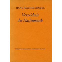 Verzeichnis der Harfenmusik -Hans Joachim Zingel