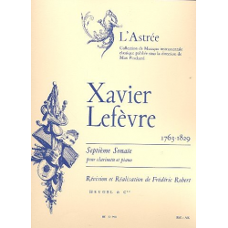 Sonate no.7 : pour clarinette et -Jean Xavier Lefèvre