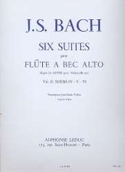 6 suites vol.2 (nos.4-6) : pour flûte à -Johann Sebastian Bach