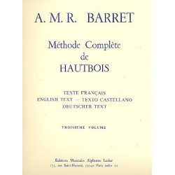 Méthode complète vol.3 pour hautbois -Apollon Marie Rose Barrett
