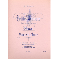 Petite sonate op.9 : pour piano -Vincent d'Indy