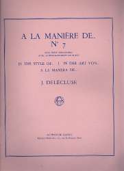 A la maniere Nr. 7 : pour 2 percussions et -Jacques Delecluse