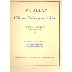 12 Etudes op.57 pour second cor : -Jacques-Francois Gallay