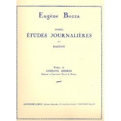15 études journalières pour basson Opus 64 -Eugène Bozza / Arr.Gustave Dherin