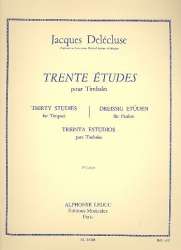 30 Études vol.2 : pour timbales (fr/dt/en/sp) -Jacques Delecluse