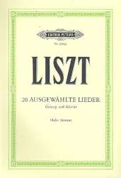 20 ausgewählte Lieder : für hohe -Franz Liszt