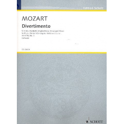 Divertimento KV439b Nr.3  : für Flöte, -Wolfgang Amadeus Mozart / Arr.Siegfried Schwab