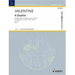 4 Duette aus op.6 : für 2 Altblockflöten -Roberto Valentino