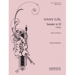 Sonate D-Dur : für Violine und Klavier -Hans Gal