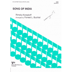 Song of India (Klarinette und Klavier) -Nicolaj / Nicolai / Nikolay Rimskij-Korsakov / Arr.Forrest L. Buchtel