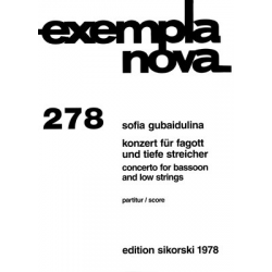 Konzert : für Fagott und tiefe -Sofia Gubaidulina