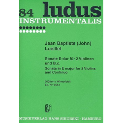 Sonate E-Dur : für 2 Violinen -Jean Baptiste (John of London) Loeillet