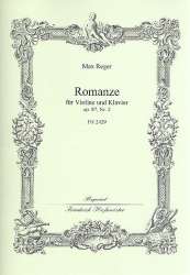 Romanze e-Moll op.87,2 : für Violine -Max Reger