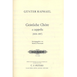Geistliche Chöre a cappella, -Günter Albert Rudolf Raphael