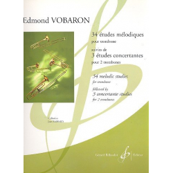 34 Études mélodiques pour trombone -Edmond Vobaron