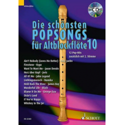 Die schönsten Popsongs für Alt-Blockflöte Band 10 (+CD) - Uwe Bye / Arr. Uwe Bye