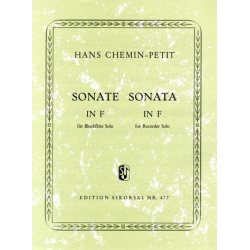 Sonate in F : für Blockflöte solo -Hans Helmuth Chemin-Petit