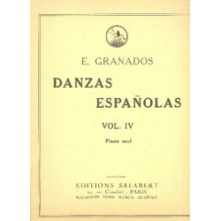 Granados  : Danzas Espanolas Vol 4 Piano -Enrique Granados
