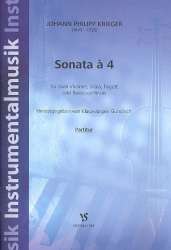 Sonata a 4 : für 2 Violinen, Viola, Fagott -Johann Philipp Krieger
