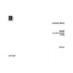 Gesti : für Altblockflöte -Luciano Berio