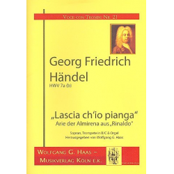 Lascia ch'io pianga HWV7a(b) : -Georg Friedrich Händel (George Frederic Handel)