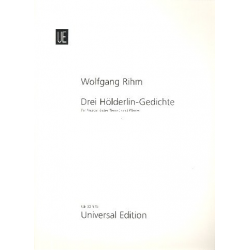 3 Hölderlin-Gedichte : für Gesang (Sopran -Wolfgang Rihm