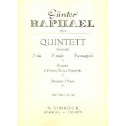Quintett F-Dur op.4 : -Günter Albert Rudolf Raphael