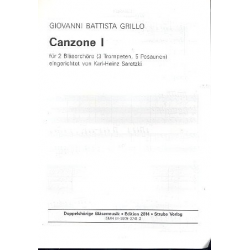 Canzone 1 : für 3 Trompeten und -Giovanni Battista Grillo