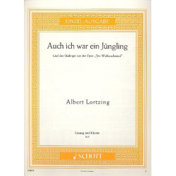 Auch ich war ein Jüngling aus - Albert Lortzing / Arr. Wilhelm Lutz