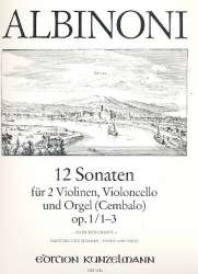 12 Sonaten op.1 Band 1 (Nr.1-3) : -Tomaso Albinoni