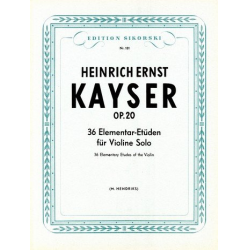 30 Elementaretüden op.20 und op.26 : -Heinrich Ernst Kayser