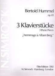 3 Klavierstücke op.83 -Bertold Hummel