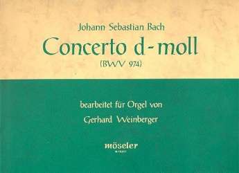 Concerto d-Moll BWV974 für -Johann Sebastian Bach