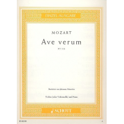 Ave verum KV618 : für -Wolfgang Amadeus Mozart / Arr.Johannes Palaschko