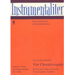 4 choralvorspiele : für Posaune -Hans Ludwig Schilling