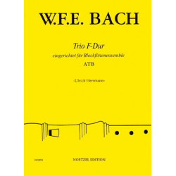 Trio F-Dur : für 3 Blockflöten (ATB) -Wilhelm Friedrich Ernst Bach
