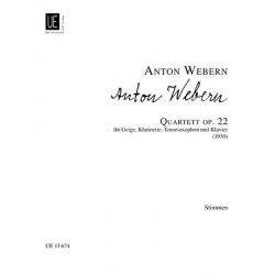 Quartett op.22 : für Violine, Klarinette, -Anton von Webern