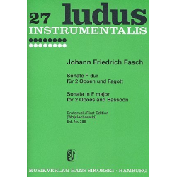 Sonate F-Dur : für 2 Oboen und -Johann Friedrich Fasch