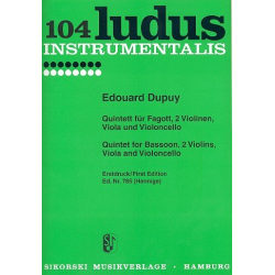 Quintett : für Fagott und -Édouard Dupuy